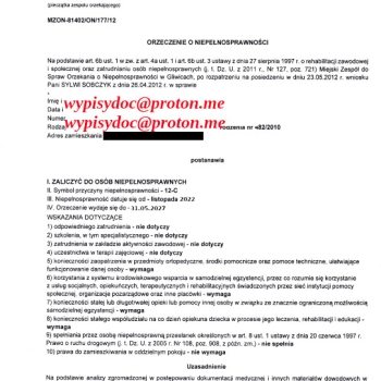 Ogłoszenie - Orzeczenie O Niepełnosprawności: Stopień Lekki, Umiarkowany, Znaczny - Dolnośląskie - 2 500,00 zł