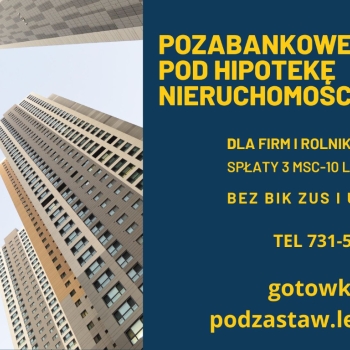 Ogłoszenie - Szybka pożyczka pod zastaw nieruchomosci bez bik nawet na 10 lat - Ustka - 100,00 zł