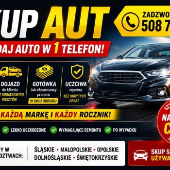 Ogłoszenie - Skup aut - Gotówka od ręki | Skup samochodów | Kupię samochód | Skup samochodów używanych - Małopolskie