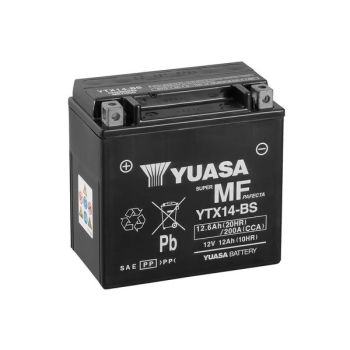 Ogłoszenie - Akumulator motocyklowy 12,6Ah 200A YUASA YTX14-BS AGM - Poznań - 340,00 zł
