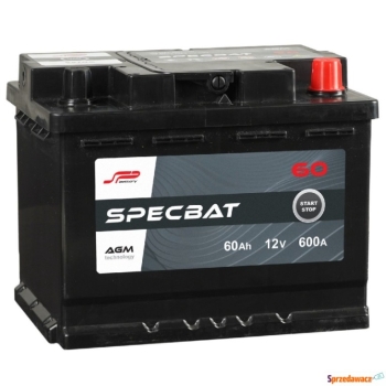 Ogłoszenie - Akumulator Specbat Agm Start&Stop 60Ah 600A Prawy Plus - Łomża - 499,00 zł