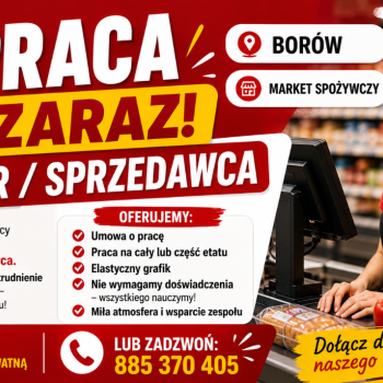 Ogłoszenie - Kasjer - Sprzedawca (K/M/X) - Dolnośląskie