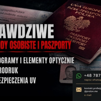 Ogłoszenie - Kup prawdziwy Dowód osobisty oraz Paszport. - 3 500,00 zł
