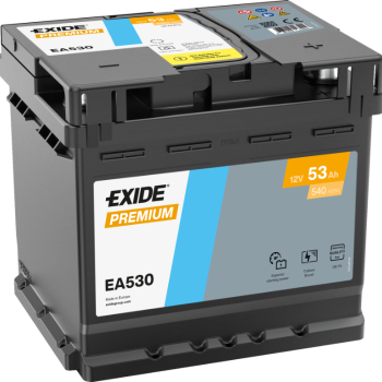 Ogłoszenie - Akumulator 53Ah 540A  Exide Premium EA530 PRAWY PLUS - Ursynów - 339,00 zł