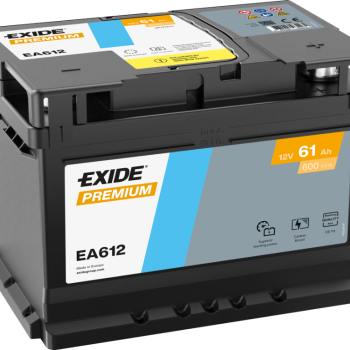 Ogłoszenie - Akumulator 61Ah 600A Exide Premium EA612 PRAWY PLUS - Mazowieckie - 359,00 zł