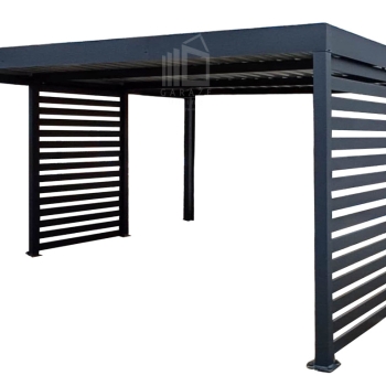 Ogłoszenie - Carport PREMIUM - Wiata samochodowa 5x5 - antracyt - dodatkowa zabudowa ID1157 - Ostrów Wielkopolski - 16 850,00 zł