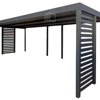 Ogłoszenie - Carport PREMIUM - Wiata samochodowa 7x3 - antracyt - dodatkowa zabudowa ID1158 - Konin - 15 870,00 zł