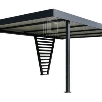 Ogłoszenie - Carport V PREMIUM 4,5x4,5m - Wypełnienie panelami - Wiata samochodowa - antracyt ID1183 - Białogard - 15 250,00 zł
