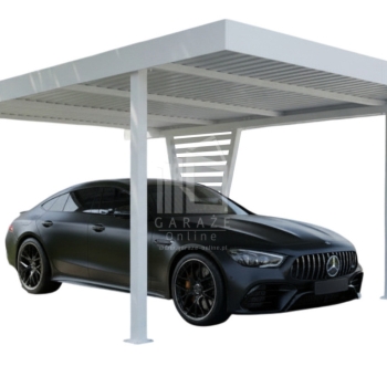 Ogłoszenie - Carport V PREMIUM 4x5m - Wypełnienie panelami - Wiata samochodowa - biały ID1200 - Augustów - 17 990,00 zł