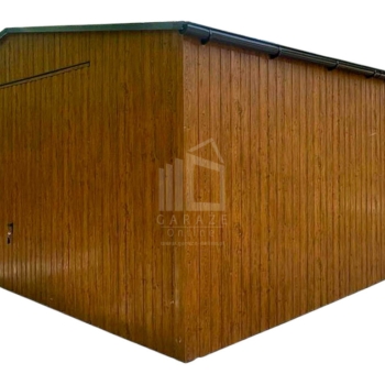 Ogłoszenie - Garaż blaszany 6x6m - brama uchylna - jasny orzech - drewnopodobny - rynny - dach dwuspadowy  ID1038 - Gdańsk - 13 450,00 zł