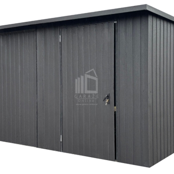 Ogłoszenie - Garaż blaszany 5x6m - brama uchylna - drzwi - okno - antracyt - dach spad w tył ID1064 - Bydgoszcz - 11 000,00 zł