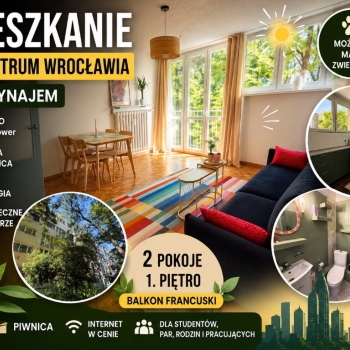 Ogłoszenie - 2pok, 50met, Okolice Zielińskiego ROZKŁAD/PIWNICA (Wrocław) - Wrocław - 3 299,00 zł
