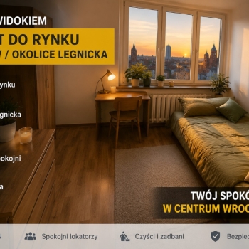Ogłoszenie - Pokój (15 met) Okolice Legnickiej BALKON/WINDA (Wrocław)