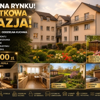 Ogłoszenie - 3pok, 66met, okolice Bolkowa 3 OGRÓDKI/2 GARAŻE (Wolbromek) - Dolnośląskie - 266 900,00 zł