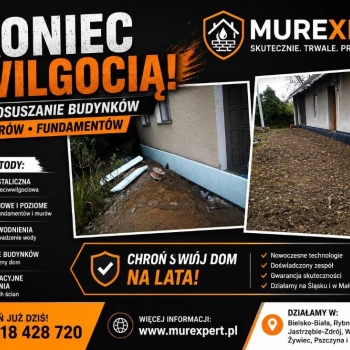 Ogłoszenie - Osuszanie budynków, izolacja fundamentów, iniekcja krystaliczna, podcinanie ścian Małopolska/ Śląsk