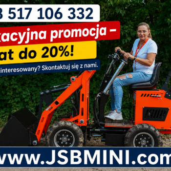 Ogłoszenie - Mini Ładowarka kołowa przegubowa łamana MS-L116KN JSB - Nowa 2025 - Toruń - 35 500,00 zł