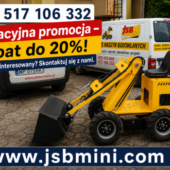 Ogłoszenie - Mini Ładowarka kołowa z prostym ramieniem MS-L113FS JSB - Nowa 2025 - Toruń - 29 750,00 zł