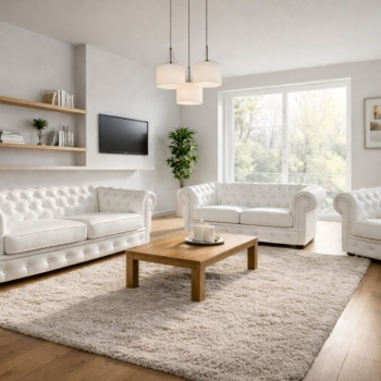 Ogłoszenie - Komplet w skórze CHESTERFIELD SZEROKI -  Angielski styl - Gdańsk - 16 090,00 zł