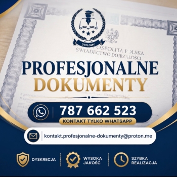 Ogłoszenie - Dyplom Matura Świadectwo BEZ ZALICZEK Tylko tu uczciwa oferta dyplom inżyniera - Kujawsko-pomorskie - 1 800,00 zł
