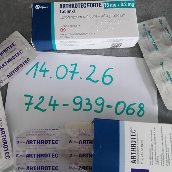 Ogłoszenie - Arthrotec Forte tabletki sprzedam Arthrotec 50 Misoprostol tabletki Ru486 Cytotec - Bydgoszcz - 280,00 zł