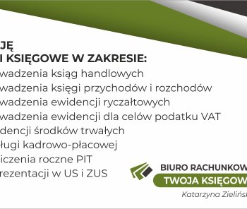 Ogłoszenie - Biuro rachunkowe Twoja Księgowa - Płock