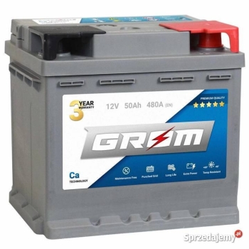 Ogłoszenie - Akumulator 12V 50Ah 480A Grom Specpart Wołomin - Wołomin - 350,00 zł