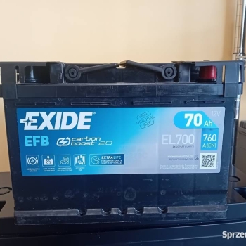 Ogłoszenie - Akumulator 70Ah 760A prawy plus Exide EFB start stop Specpart Wołomin - Wołomin - 569,00 zł