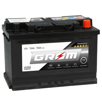 Ogłoszenie - Akumulator GROM AGM START&STOP 70Ah 760A Prawy Plus
