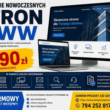 Ogłoszenie - STRONY INTERNETOWE DLA FIRM :: POD WYSZUKIWARKI :: BEZ ABONAMENTU - 590,00 zł