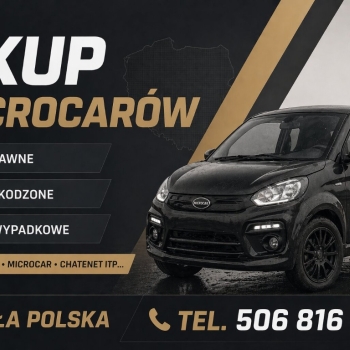 Ogłoszenie - SKUP MICROCARÓW -SPRAWNYCH I USZKODZONYCH- LIGIER AIXAM CHATENET MICROCAR JDM
