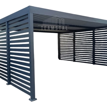 Ogłoszenie - CarPort PREMIUM - wiata samochodowa 6x6 - antracyt - dodatkowa zabudowa TS1113 - Bochnia - 23 570,00 zł