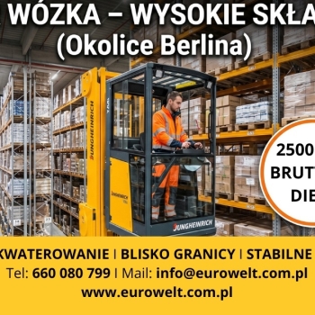 Ogłoszenie - Operator wózka widłowego wysoki skład/Berlin/bezpłatne ogłoszenie