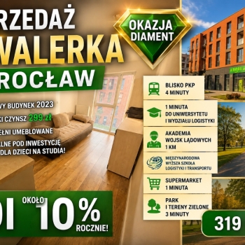 Ogłoszenie - 1pok, 19met, Okolice Koszarowej WINDA/2023 (Wrocław)