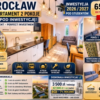 Ogłoszenie - 2pok, 44met, Okolice Koszarowej WINDA/2023 (Wrocław)