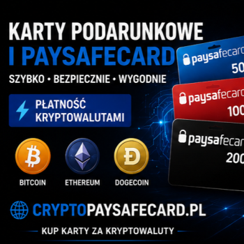 Ogłoszenie - cryptopaysafecard.pl KUP KARTY PSC I INNE ZA POMOCĄ KRYPTOWALUT