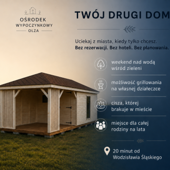 Ogłoszenie - Działka rekreacyjna z domkiem letniskowym - Ośrodek Olza