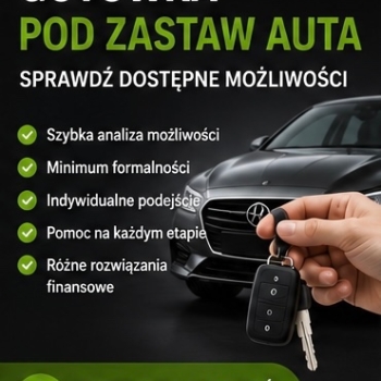 Ogłoszenie - Gotówka pod zastaw auta – sprawdź dostępne możliwości - Kłodzko