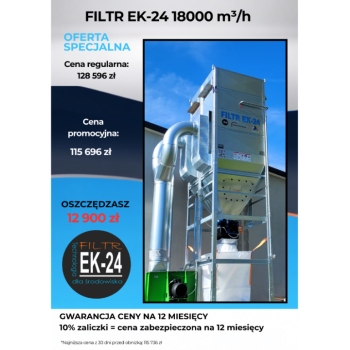 Ogłoszenie - FILTR EK-24 / Odciąg Trocin 18 000 m³/h teraz 12900 zł taniej - Stalowa Wola - 115 696,00 zł