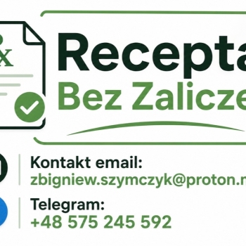 Ogłoszenie - Recepta BEZ ZALICZEK na każdy lek Zaświadczenia lekarskie, L4 od ręki. Recepty L4 zwolnienia lekarskie