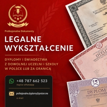 Ogłoszenie - Dyplom BEZ ZALICZEK Matura Świadectwo Tylko tu uczciwa oferta dyplom inżyniera