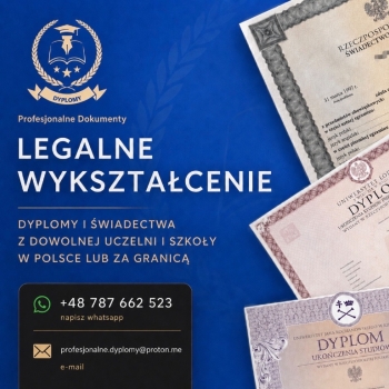 Ogłoszenie - Dyplom BEZ ZALICZEK Matura Świadectwo Tylko tu uczciwa oferta dyplom inżyniera - Mazowieckie - 1 800,00 zł