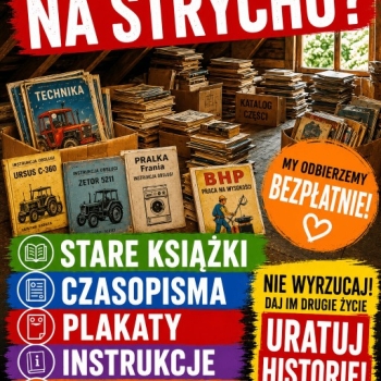 Ogłoszenie - Ratujemy stare książki - Nie wyrzucaj - Przekaż nam!