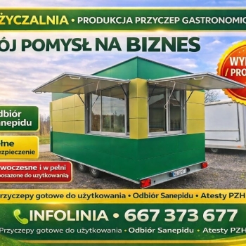 Ogłoszenie - Wypożyczalnia - produkcja przyczep gastronomicznych - Mazowieckie