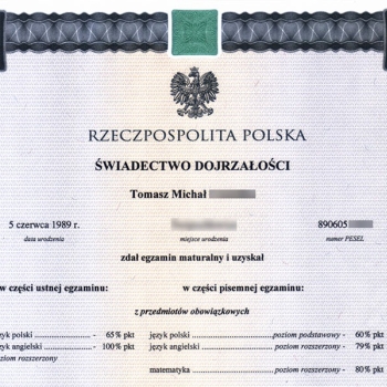 Ogłoszenie - Świadectwo dyplom matura kup legalne wpis sprzedam