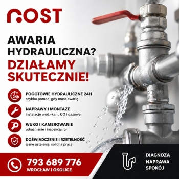 Ogłoszenie - ROST Wrocław - usługi hydrauliczne - Dolnośląskie