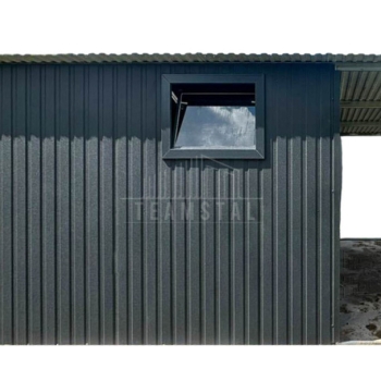 Ogłoszenie - Schowek - Domek ogrodowy 4x5 m + wiata 2x5 m - drzwi - okno - antracyt - dach spad w tył TS1342 - Leszno - PLN 9,190.00
