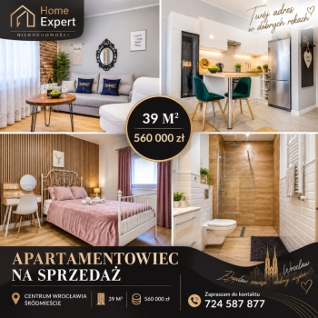 Ogłoszenie - 2pok, 39met, okolice Placu Staszica 2017 (Wrocław) - Wrocław - 560 000,00 zł