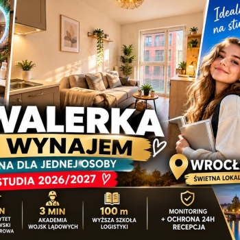 Ogłoszenie - 1pok, 19met, ul. Sołtysowicka 24 TARAS/WINDA/2023 (Wrocław)
