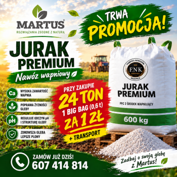 Ogłoszenie - Wapno granulowane bez magnezu Jurak Premium - Sokółka - 340,00 zł