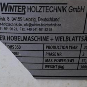 Ogłoszenie - Strugarka dwustronna z wielopiłą WINTER DHS 350 - Wadowice - 48 000,00 zł
